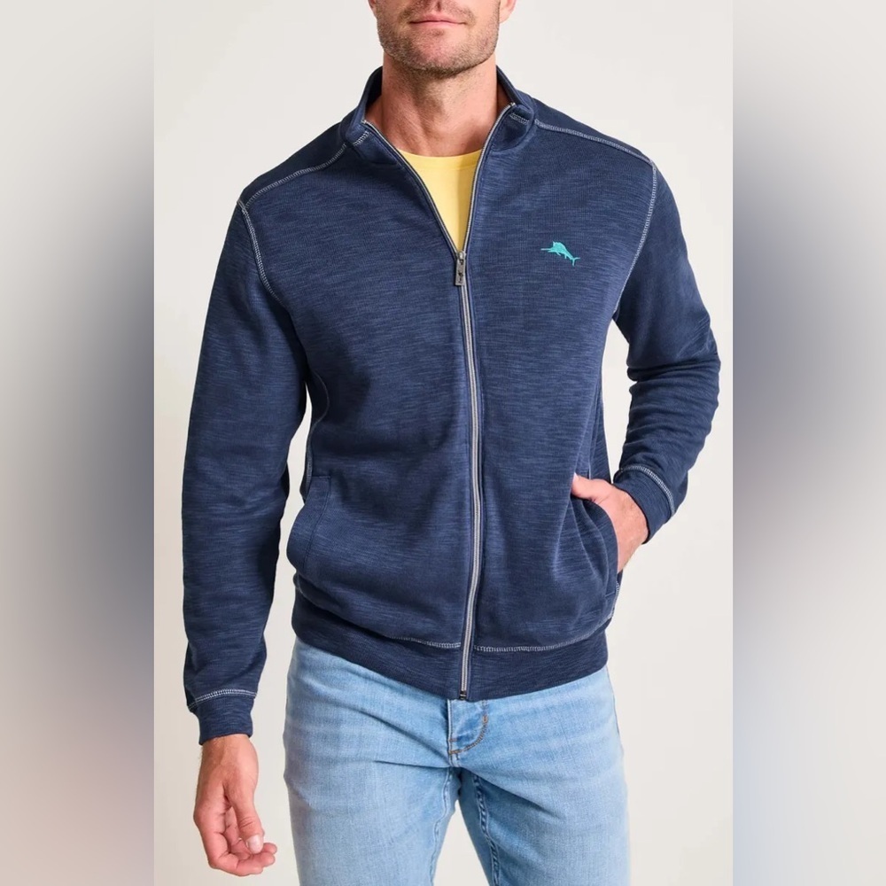 Tommy Bahama Tobago Bay Knit Cotton & Lyocell Jacket Size XL T